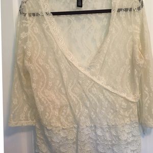 Lace blouse cream